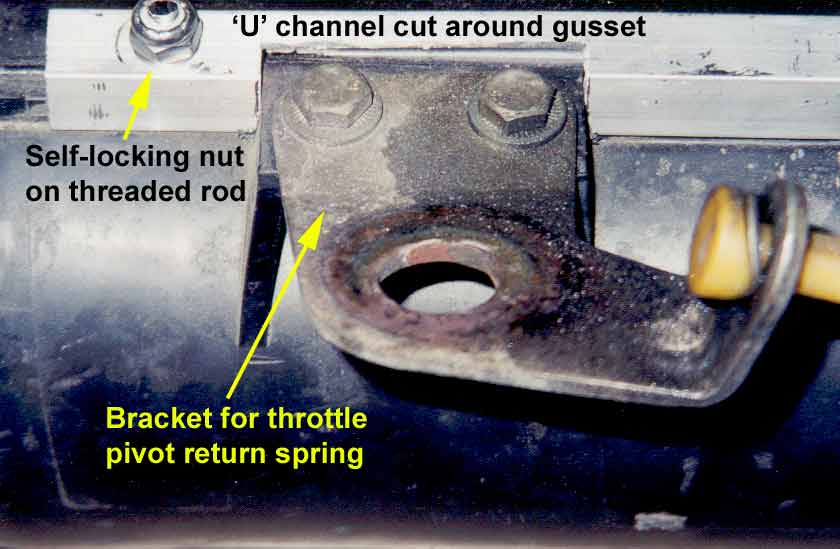 Detail view of plenum at spring clip end.