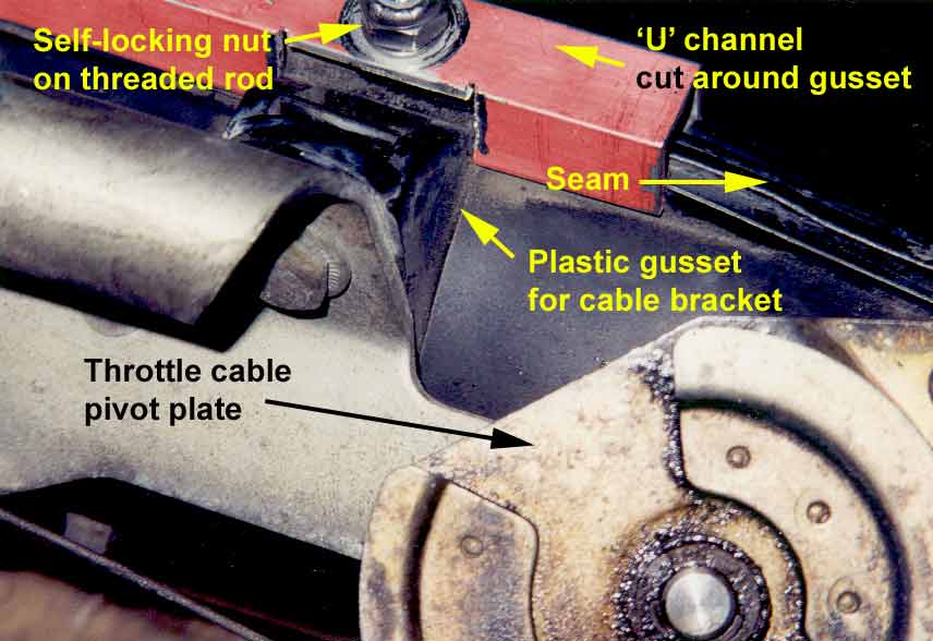 Detail view of plenum at the throttle plate end.