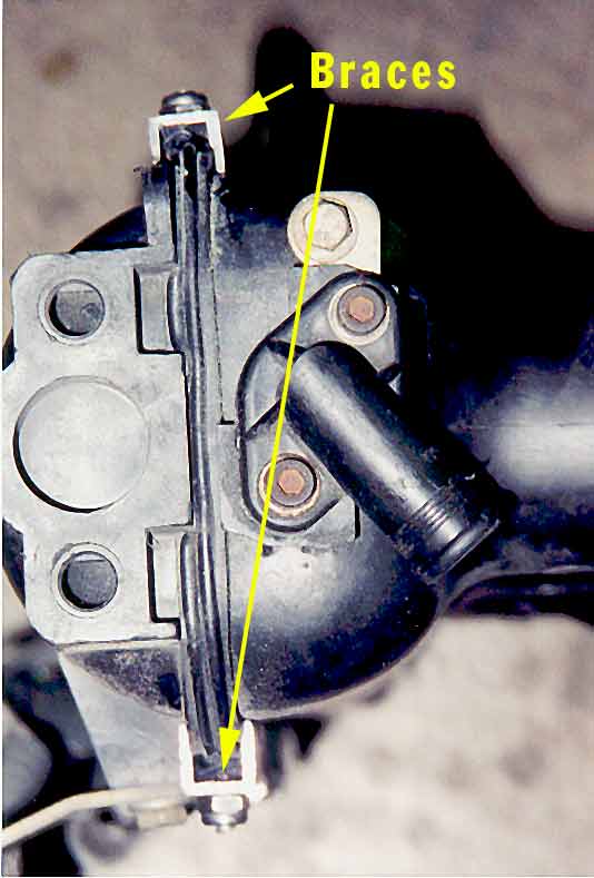 View of the plenum from the end showing the bracing.